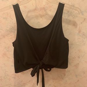 Lululemon Black It’s a Tie crop tie back tank top